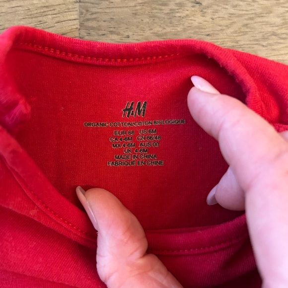 H&M Vibrant Red Baby Dress Size 4-6M - Picture 2 of 5
